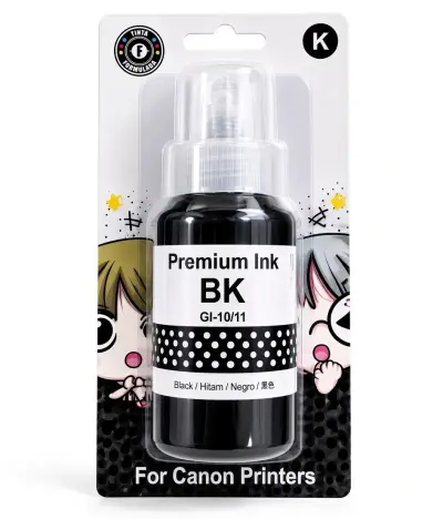 Blister sellado con botella de tinta negra de 135 ml compatible con impresoras Canon serie G