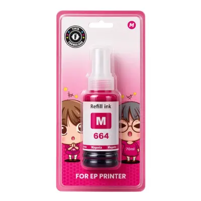 Blister sellado con botella de tinta magenta de 70 ml compatible con impresoras Epson serie L