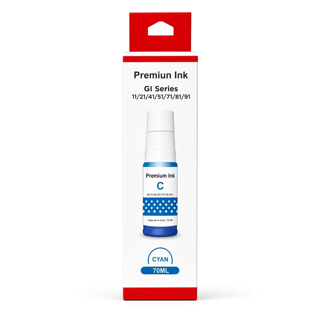 Tinta Cian de 70 ml compatible con Canon GI-10 y GI-11 serie G