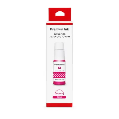 Caja y botella de tinta magenta GI-10 GI-11 de 70 ml compatible con impresoras Canon serie G