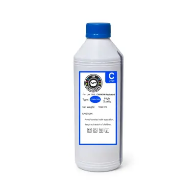Botella de tinta pigmentada compatible Newprint de 1000 ml color Cyan, uso universal para impresoras Epson, Canon y HP