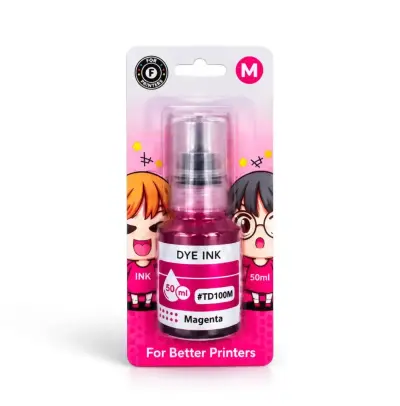 Blister sellado con botella de tinta magenta de 50 ml compatible con impresoras Brother serie T