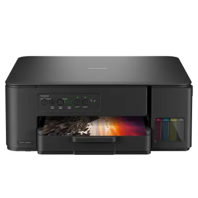 Impresora multifuncional Brother DCP-T430W vista de frente sobre fondo blanco