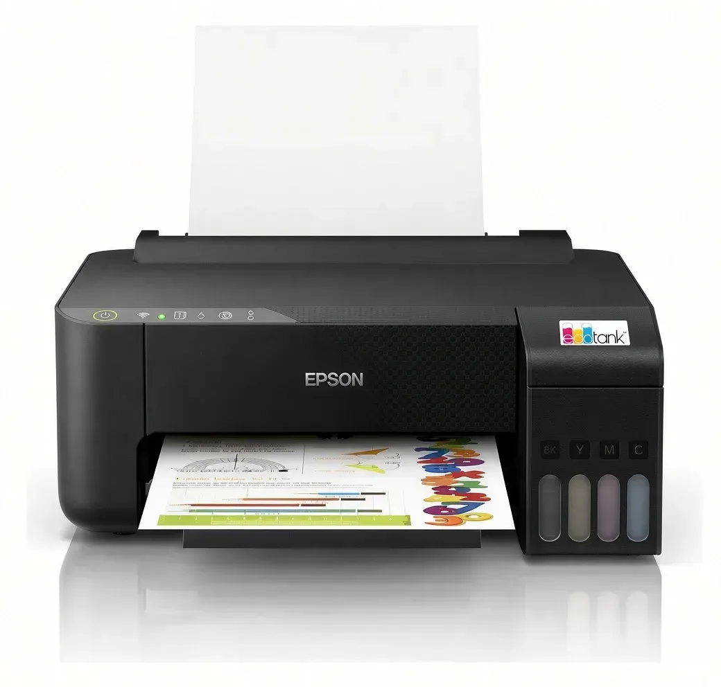 Impresora Epson EcoTank L1250 vista de frente sobre fondo blanco